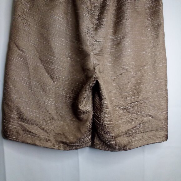 Boohoo Man Shorts Men 2XL Drawstring Elastic Pockets Textured Gold - Picture 16 of 16